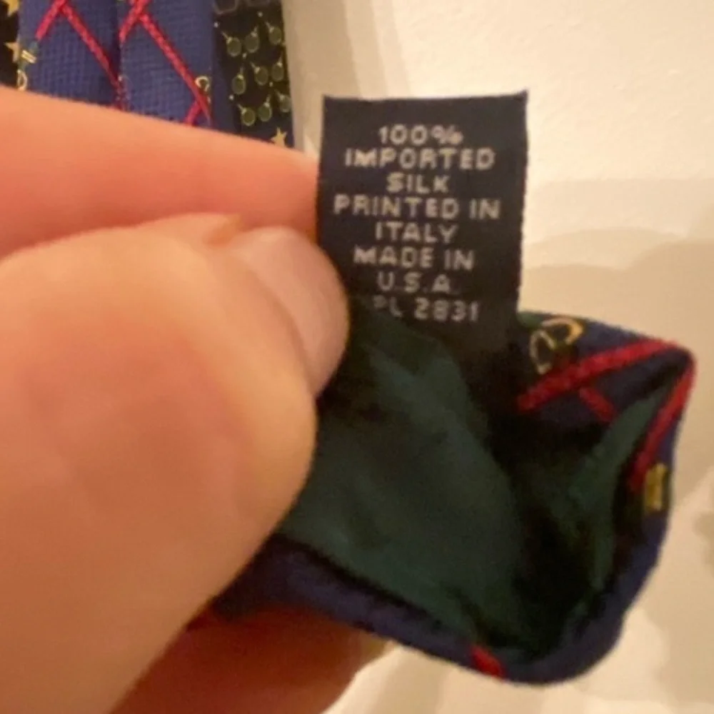 Tommy Hilfiger 100% silk blue tie